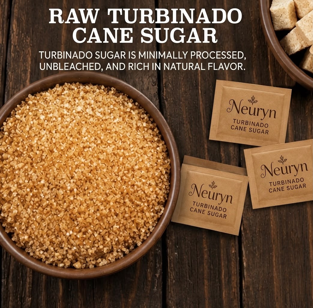 Neuryn Turbinado Cane Sugar Packets, 4.5 g, 500 Count