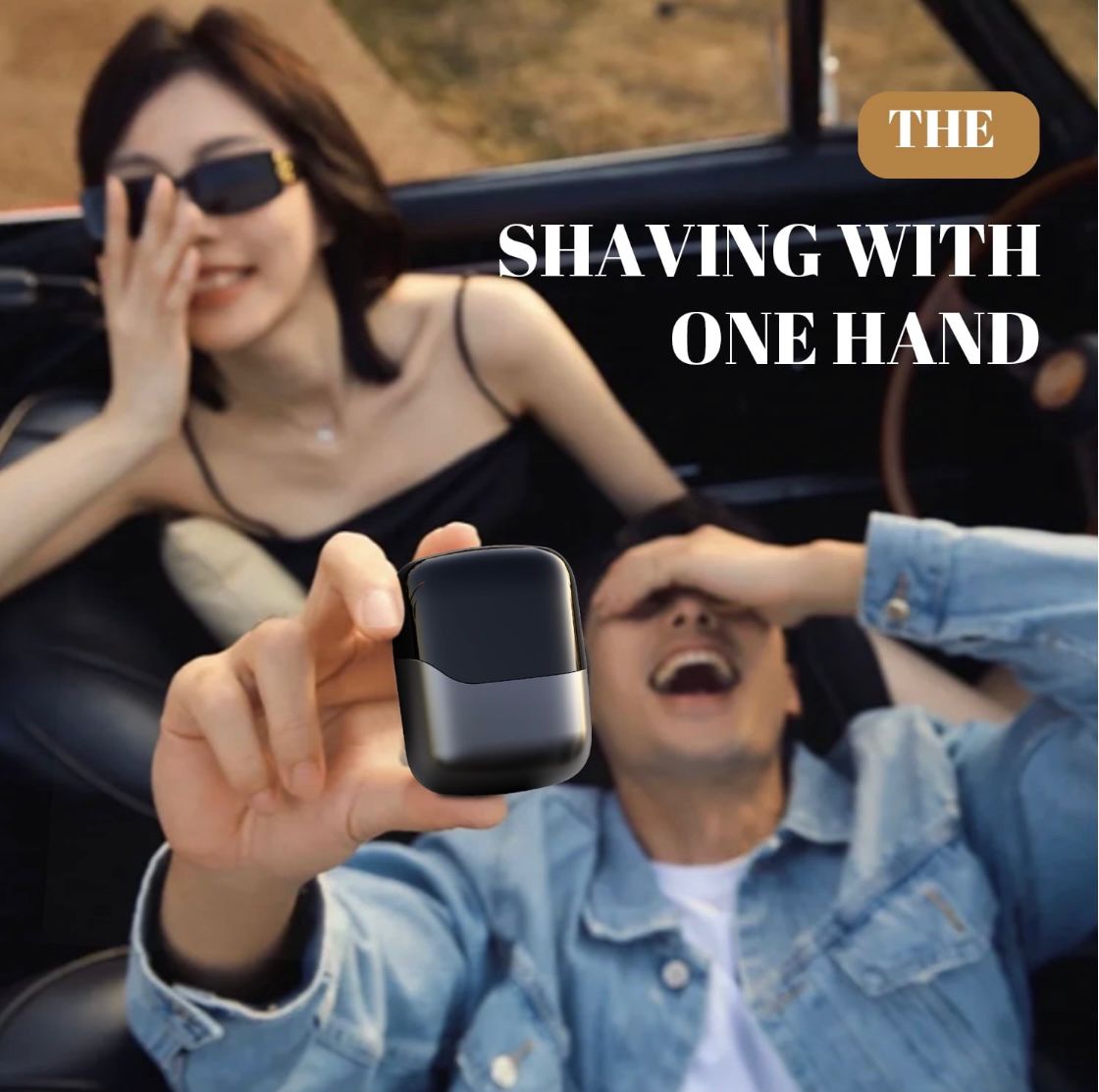 Neuryn Mini Electric Foil Shaver for Men – IPX7 Waterproof, USB-C Rechargeable, LED Display, 3-Blade Portable Razor